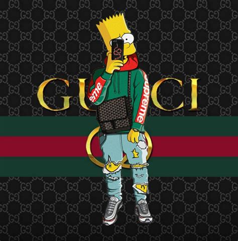 bart simpson gucci wallpaper|simpsons gucci background.